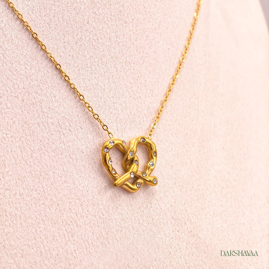 Eterna Heart Knot Necklace