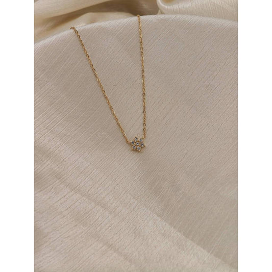 Petite Floral Solitaire Pendant Necklace