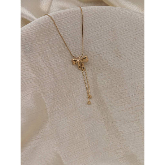 Bow Drop Necklace
