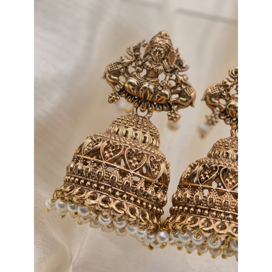 Temple Jhumka Earrings
