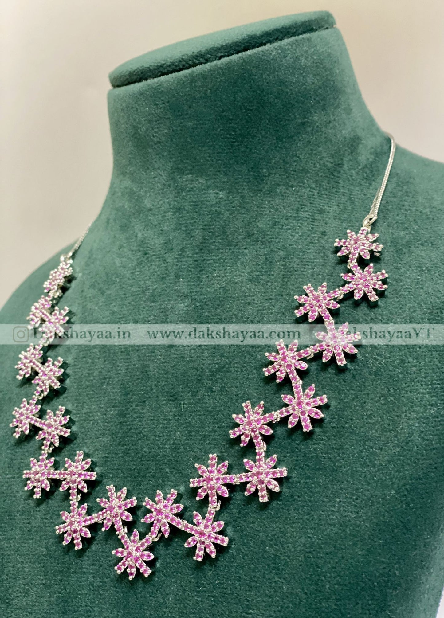 Floral Sparkle CZ Necklace Set