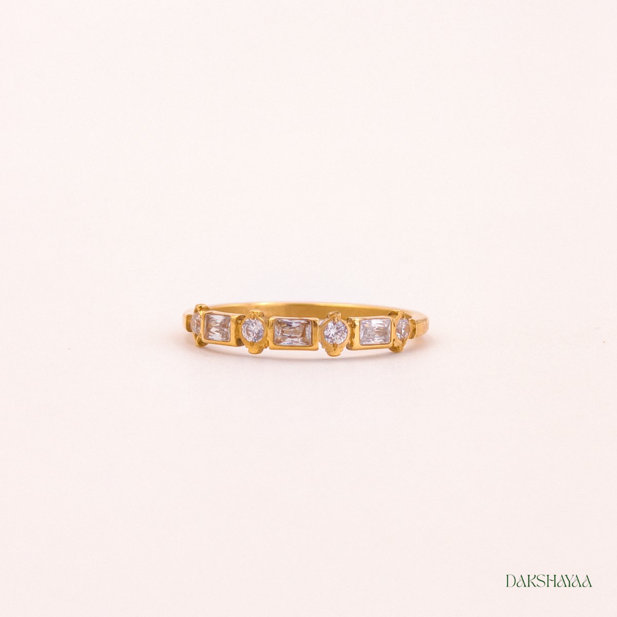 Alternating Cut Band Ring