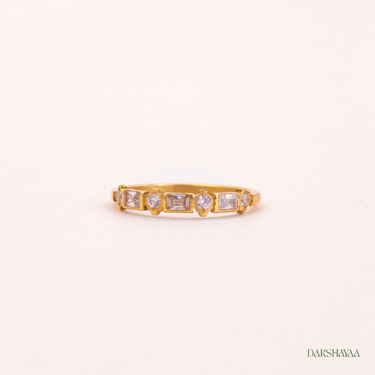 Alternating Cut Band Ring