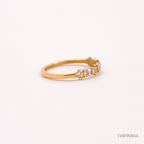 Alternating Cut Band Ring