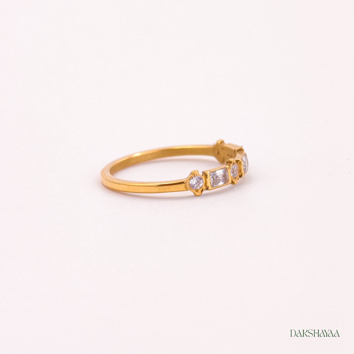 Alternating Cut Band Ring