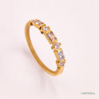 Alternating Cut Band Ring