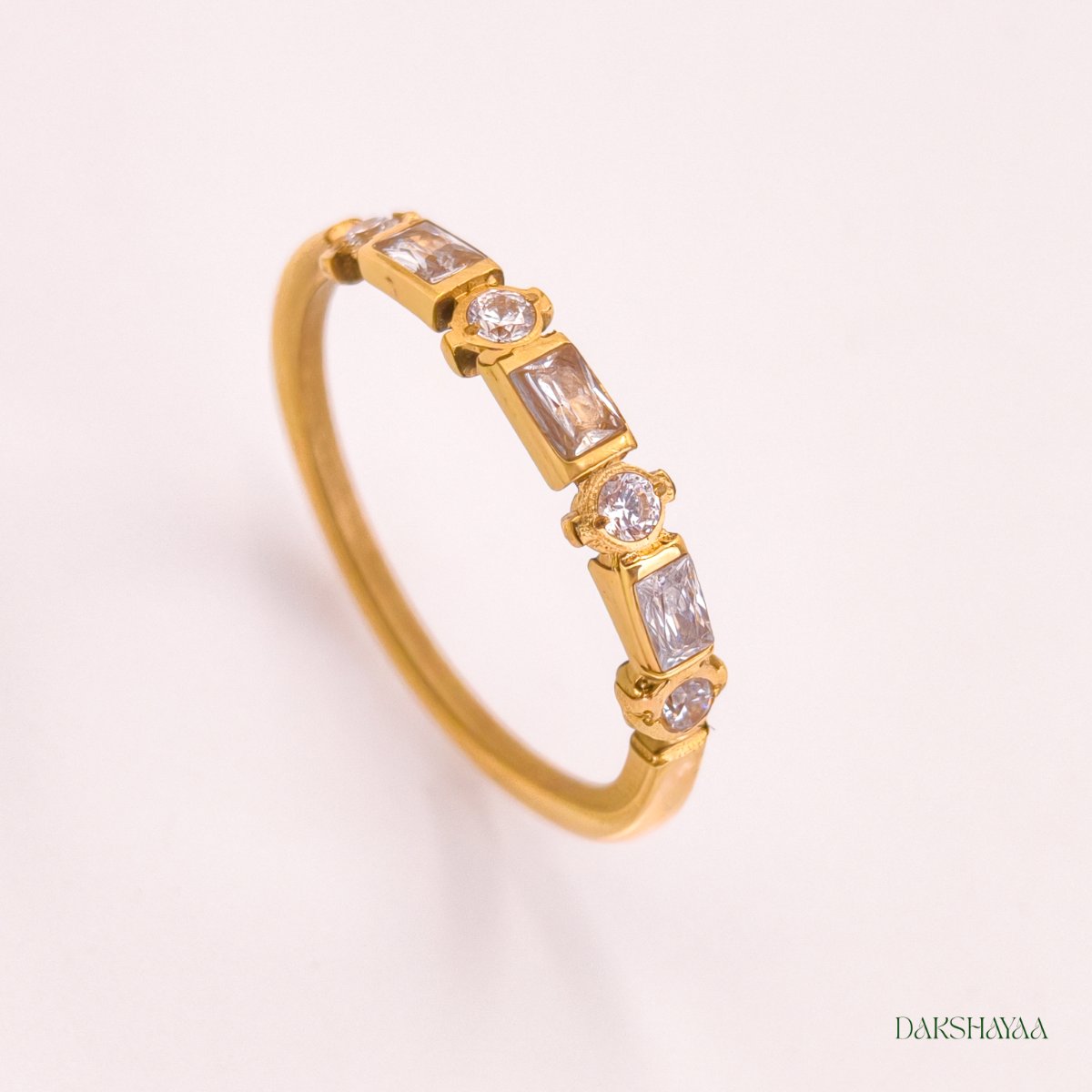 Alternating Cut Band Ring