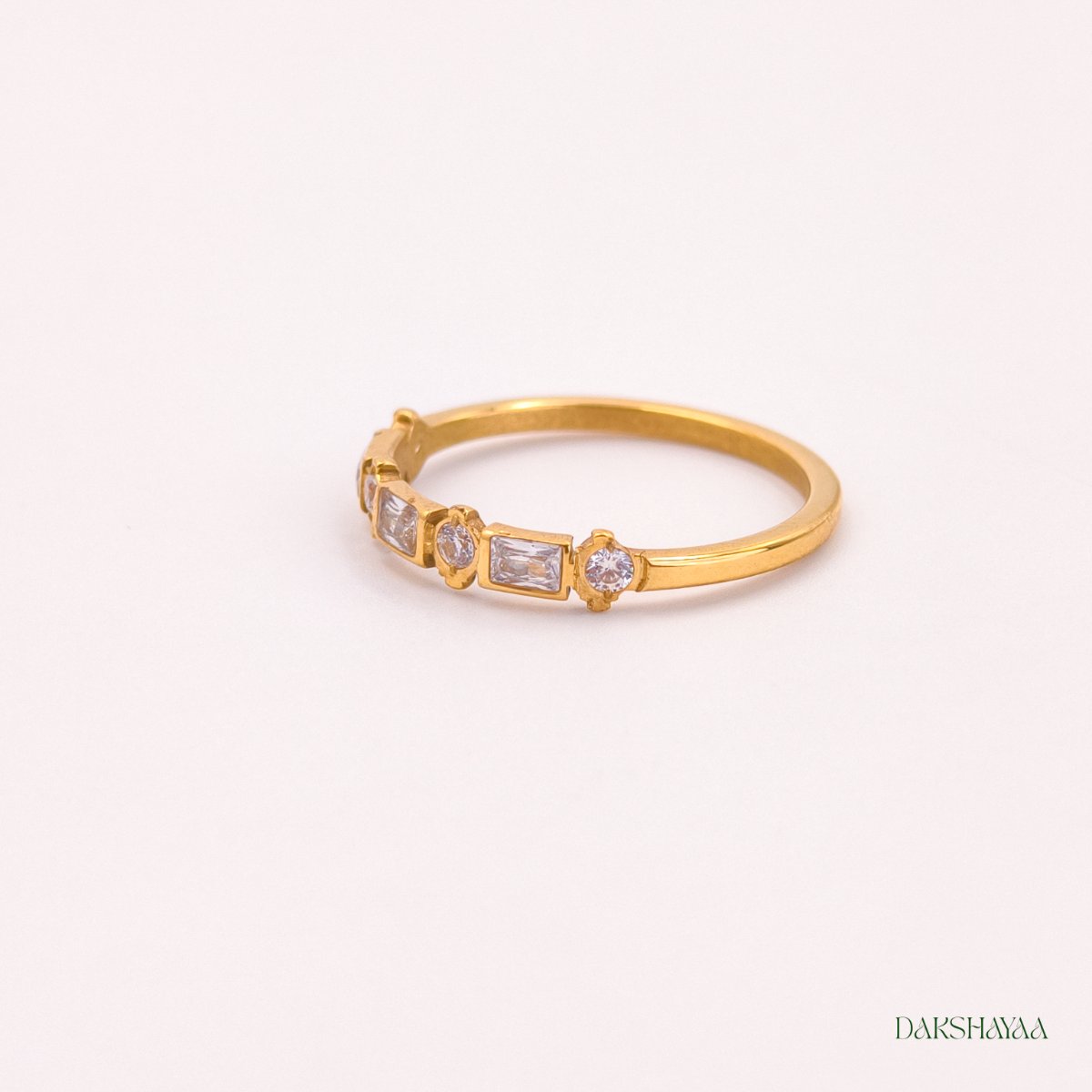 Alternating Cut Band Ring
