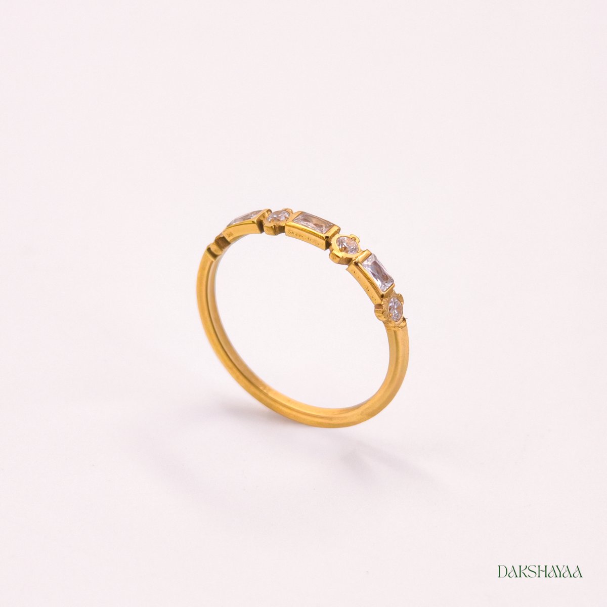 Alternating Cut Band Ring