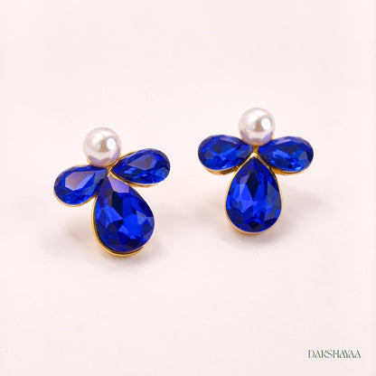 Sapphire Bloom Earrings