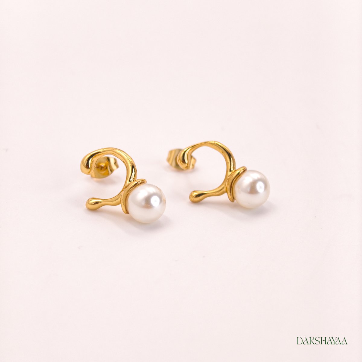 Luna Pearl Hoop Earrings