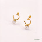 Luna Pearl Hoop Earrings