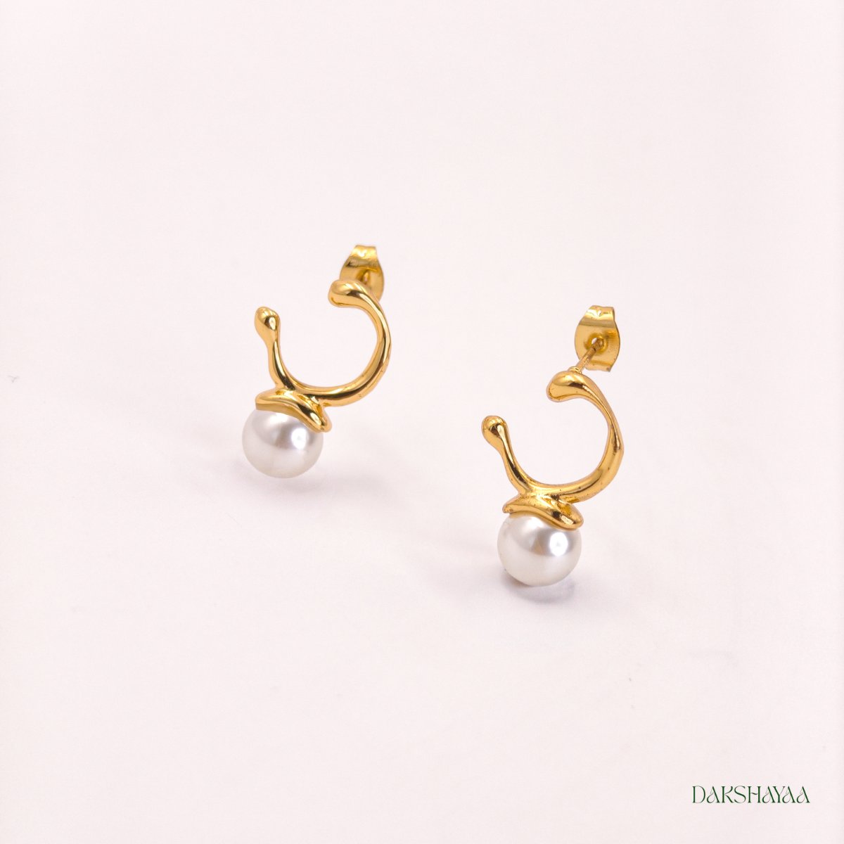 Luna Pearl Hoop Earrings