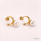 Luna Pearl Hoop Earrings