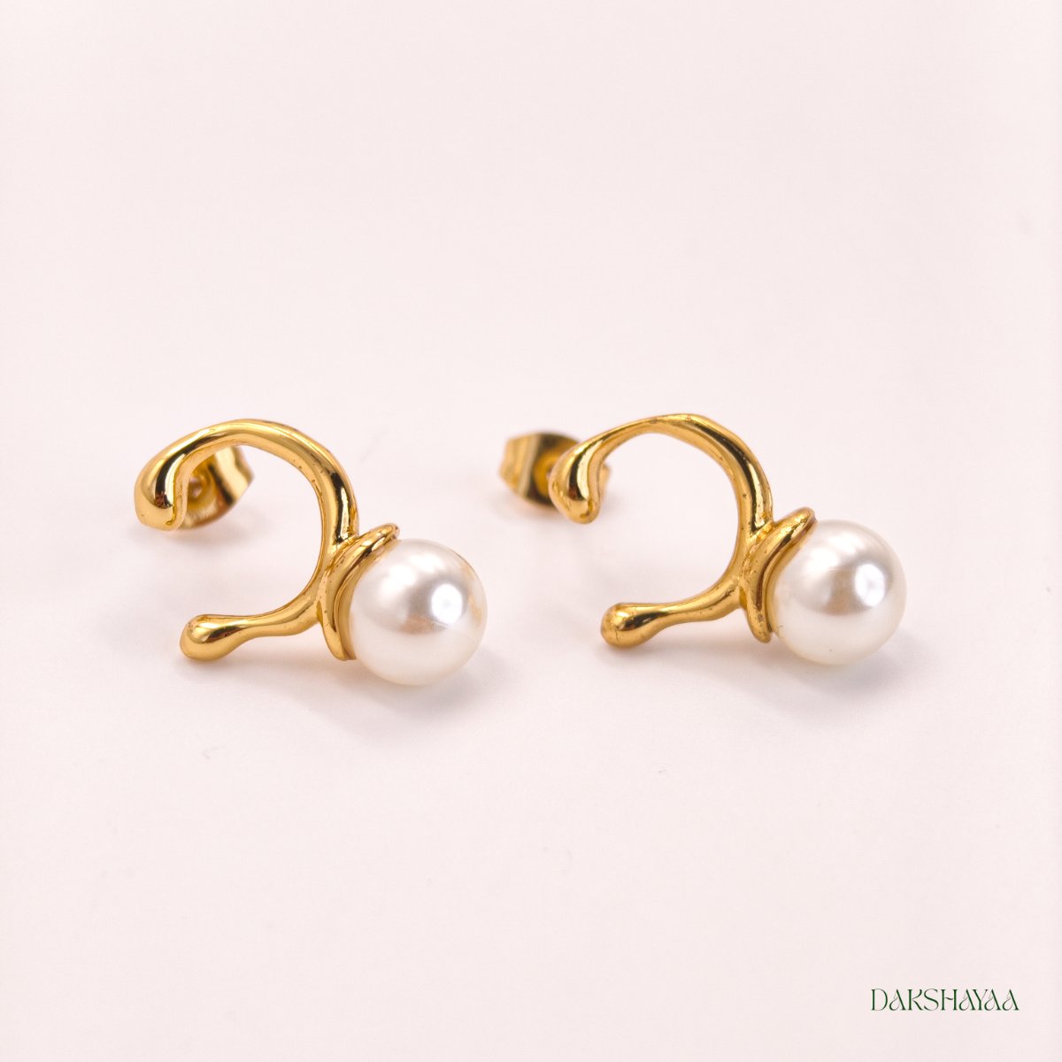 Luna Pearl Hoop Earrings