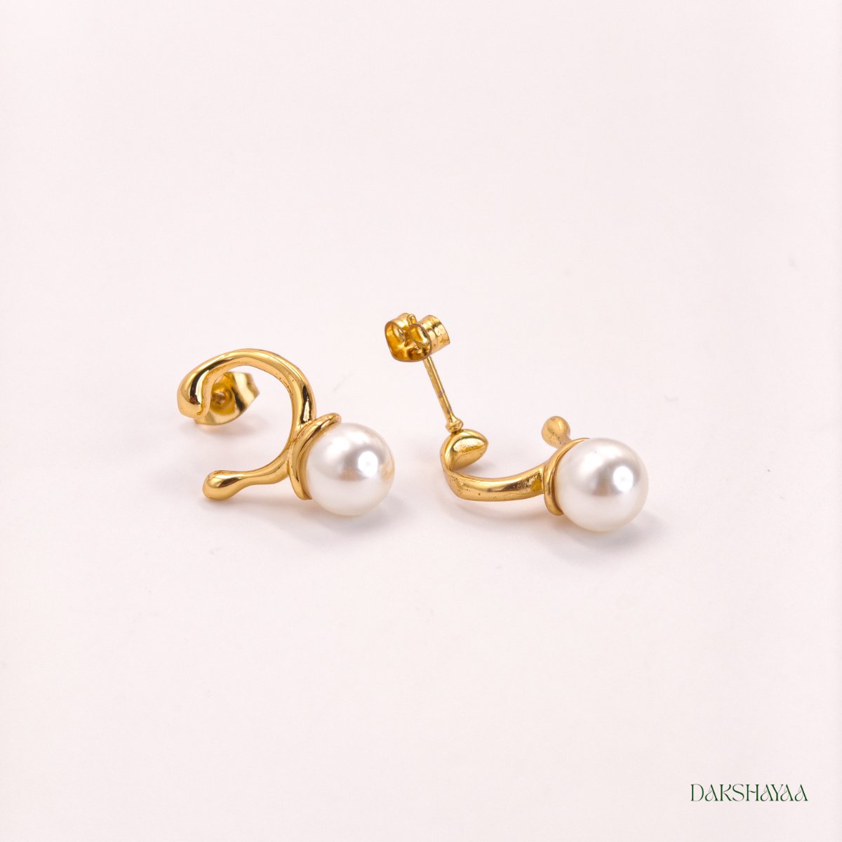 Luna Pearl Hoop Earrings