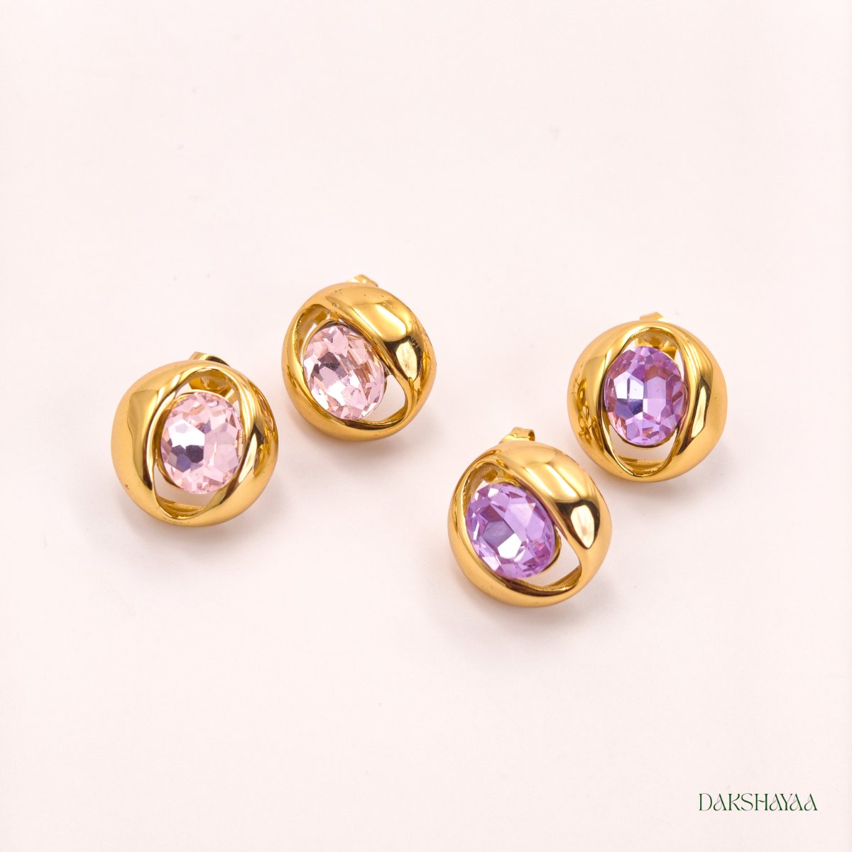 Aurora Crystal Stud Earrings