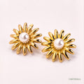 Pearl Sunburst Earrings