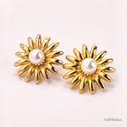 Pearl Sunburst Earrings