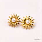 Pearl Sunburst Earrings