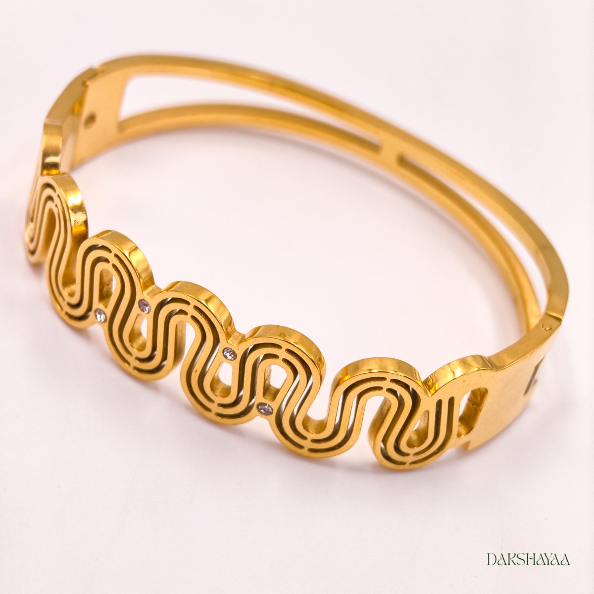 Curved Bar Sleek CZ Bracelet