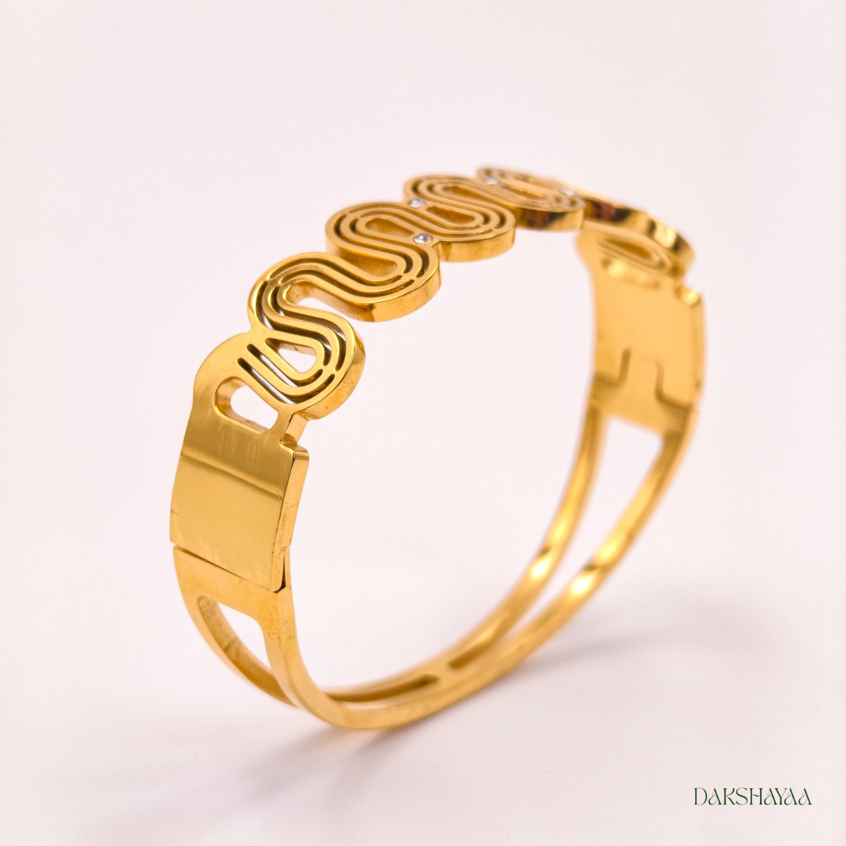 Curved Bar Sleek CZ Bracelet
