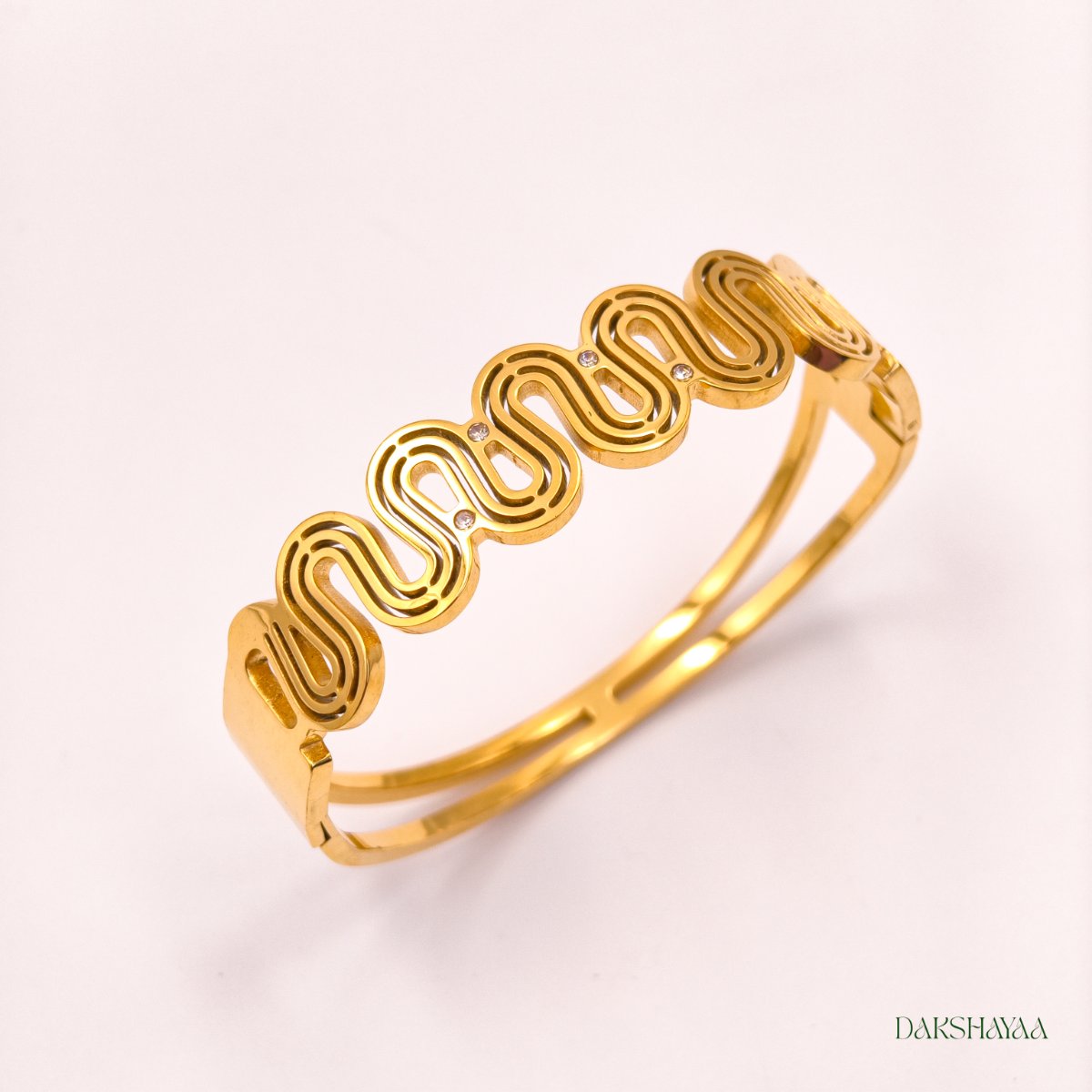 Curved Bar Sleek CZ Bracelet