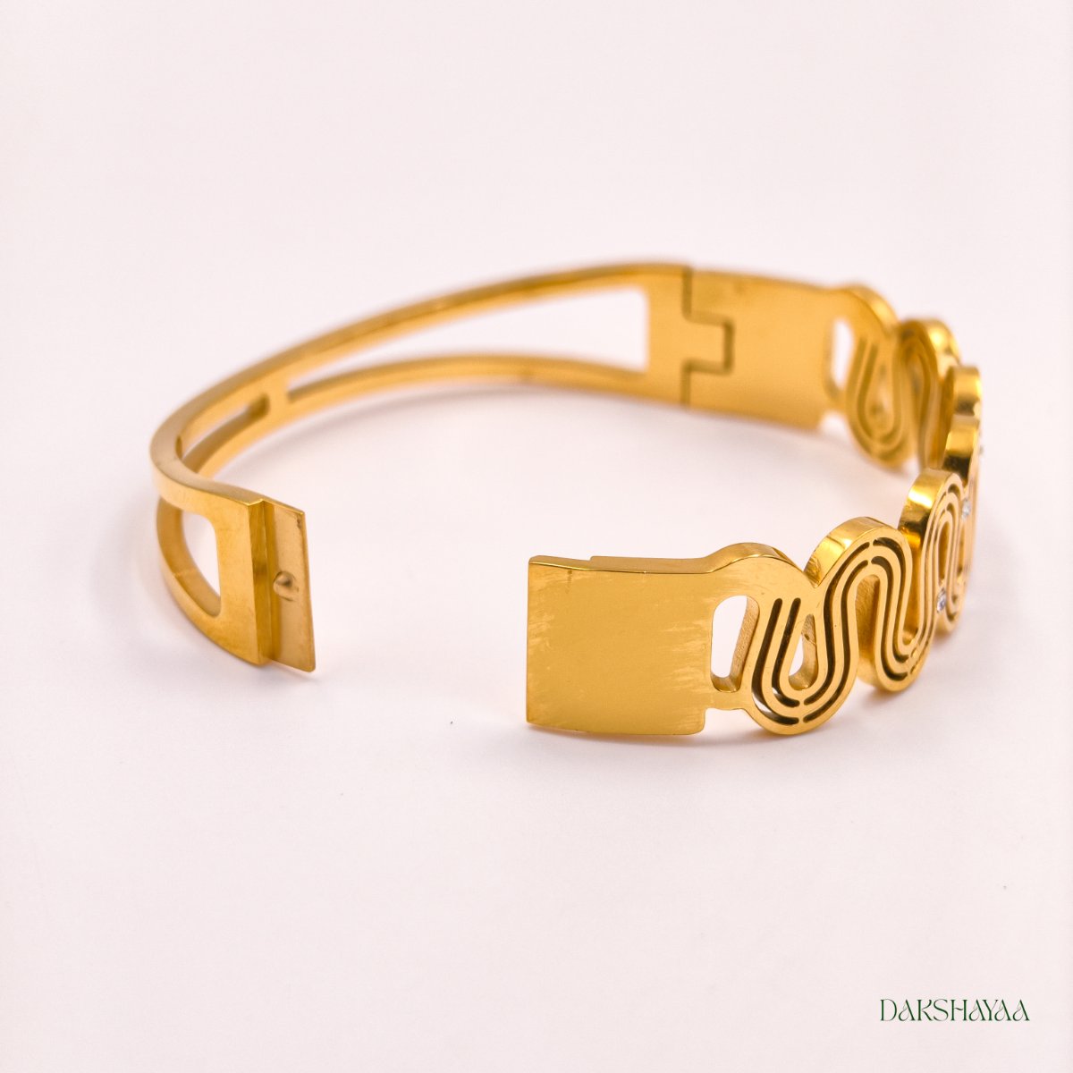 Curved Bar Sleek CZ Bracelet