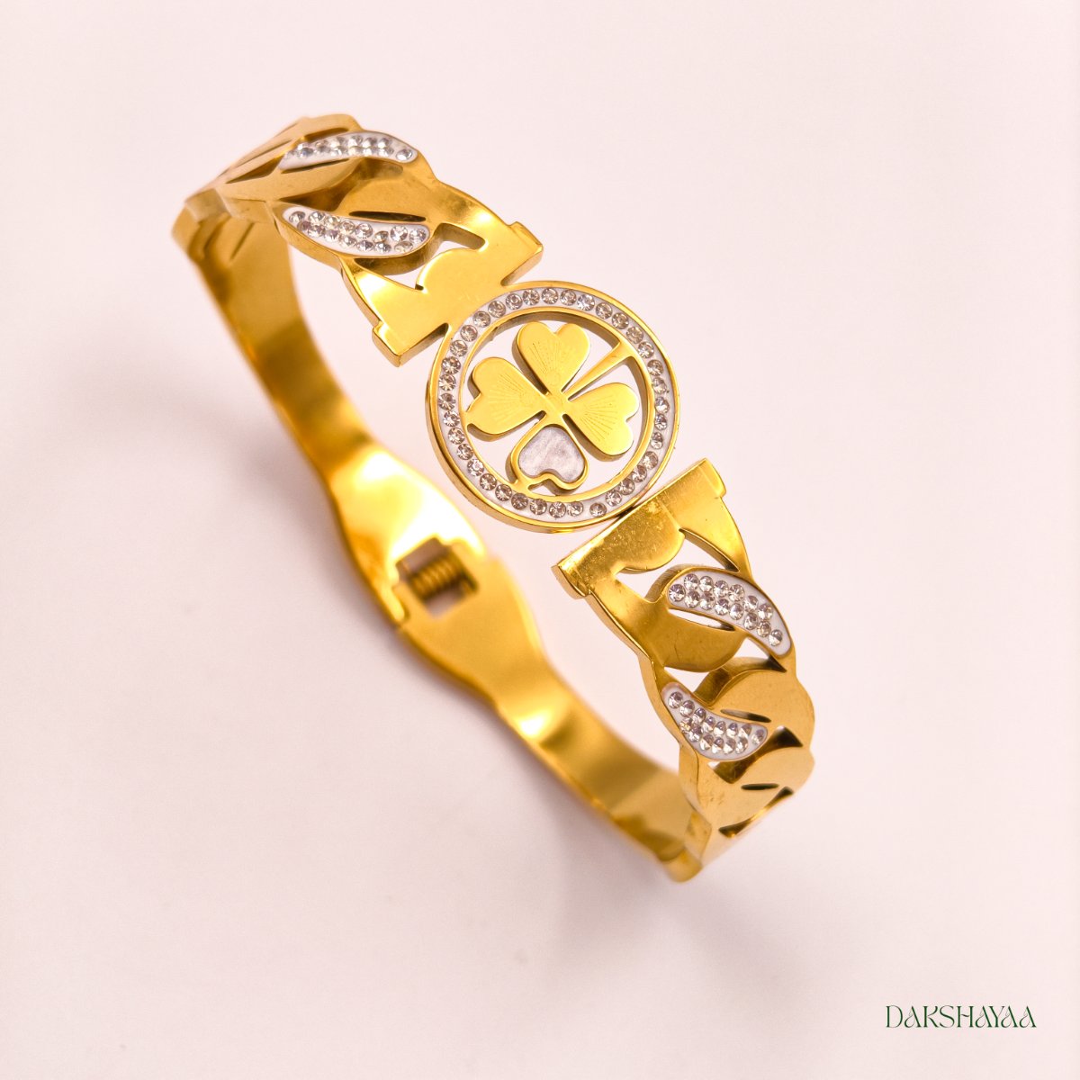 Clover Motif CZ Bracelet
