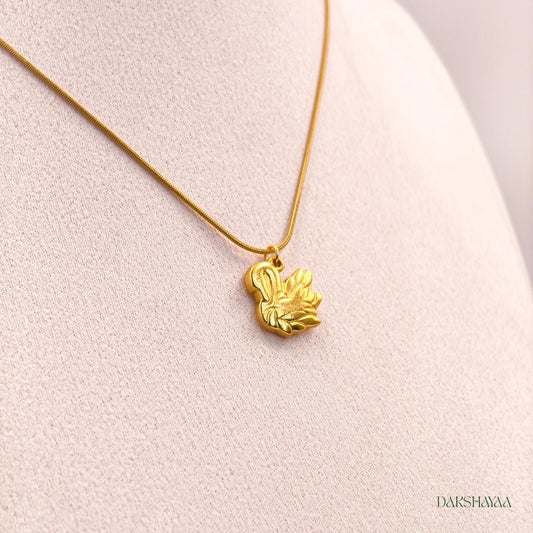 Golden Swan Pendant Necklace
