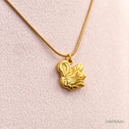 Golden Swan Pendant Necklace