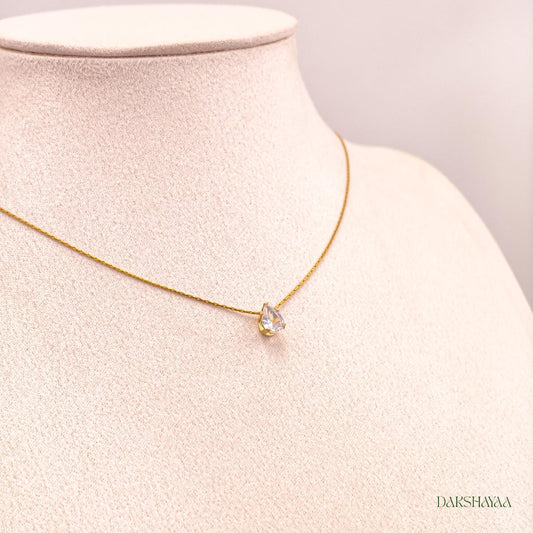 Solitaire Drop Necklace