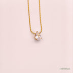 Solitaire Drop Necklace