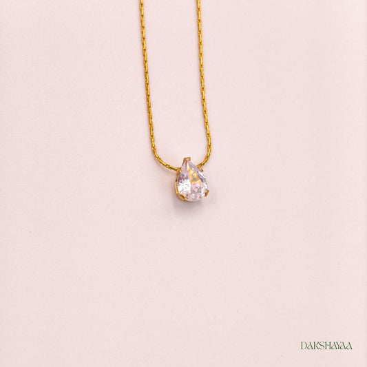 Solitaire Drop Necklace