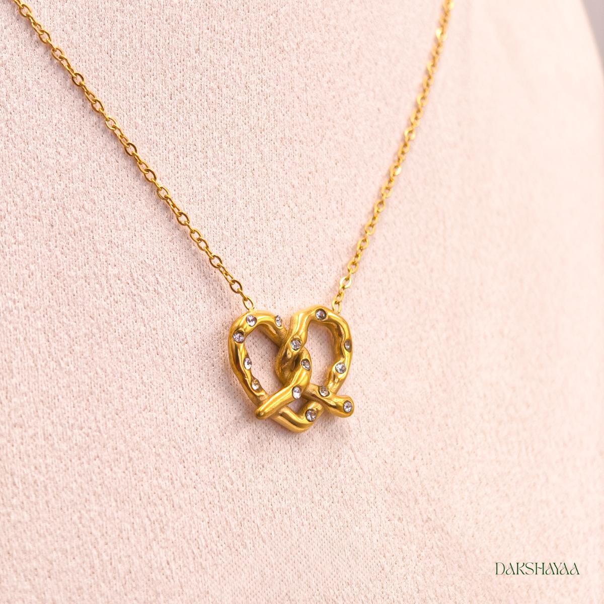 Eterna Heart Knot Necklace