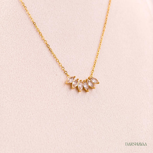 Marquise Fan Pendant Necklace