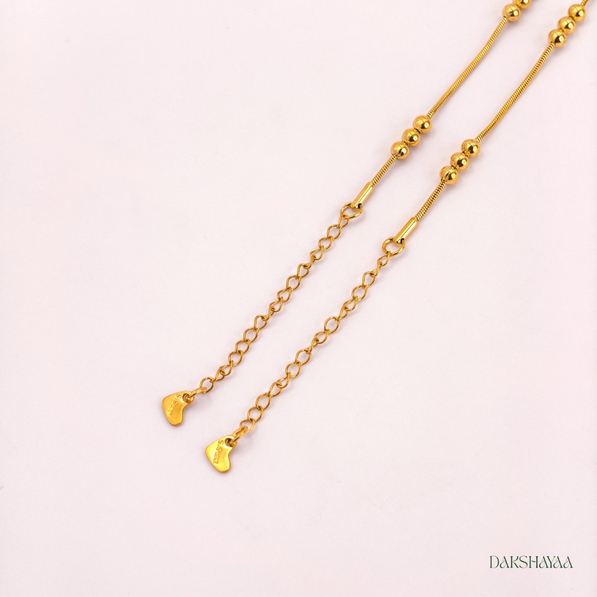 Golden Laurel Anklets