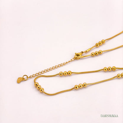 Golden Laurel Anklets