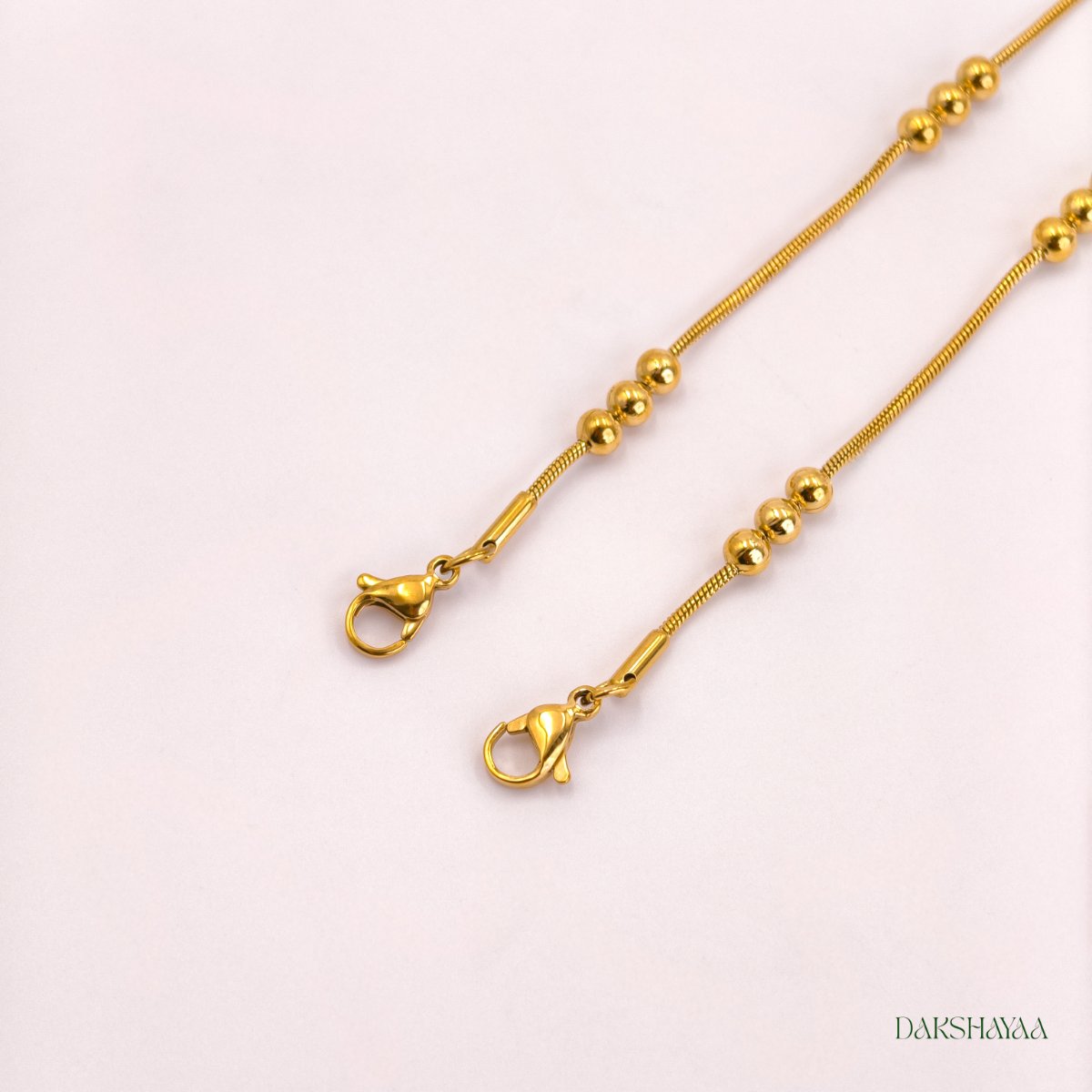 Golden Laurel Anklets