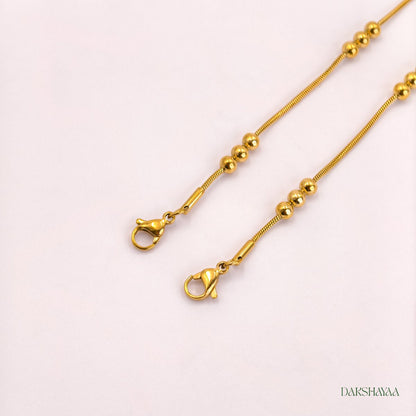 Golden Laurel Anklets
