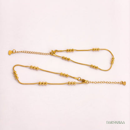 Golden Laurel Anklets