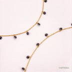 Black Crystal Charm Anklets