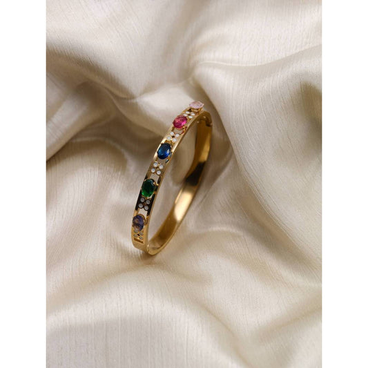 Multi-Coloured Centre Stone Kada