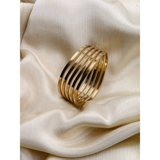 5‑Row Minimal Stack Bracelet | 18K Gold Plated Stainless Steel