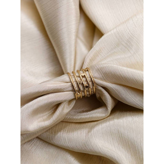 Spiral Multi-Wire Adjustable Ring