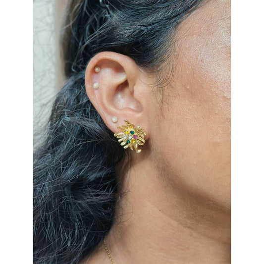 Rainbow Flower Studs