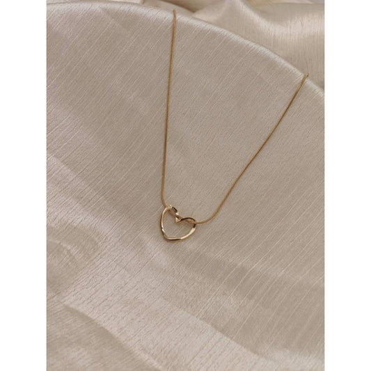 Twisted Open Heart Pendant Necklace