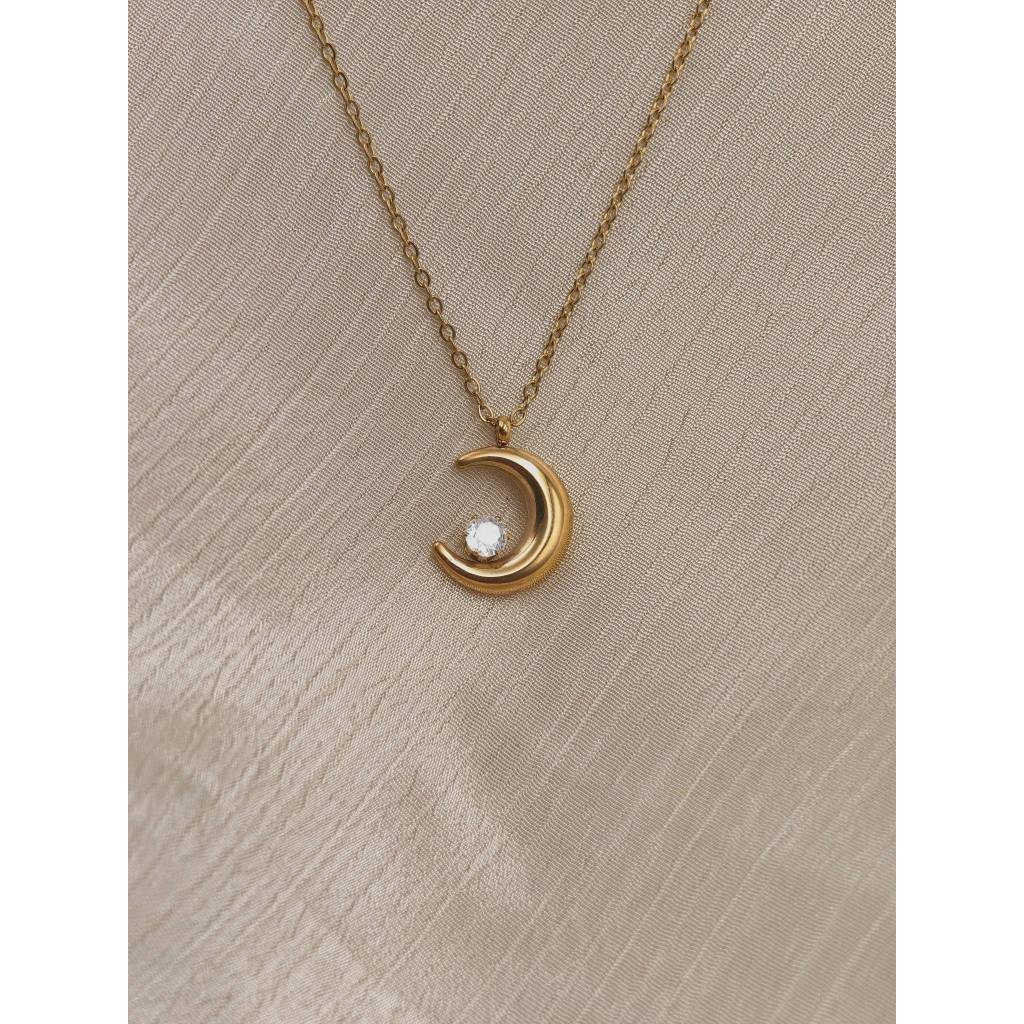 Crescent Moon Pendant Necklace