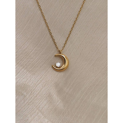 Crescent Moon Pendant Necklace