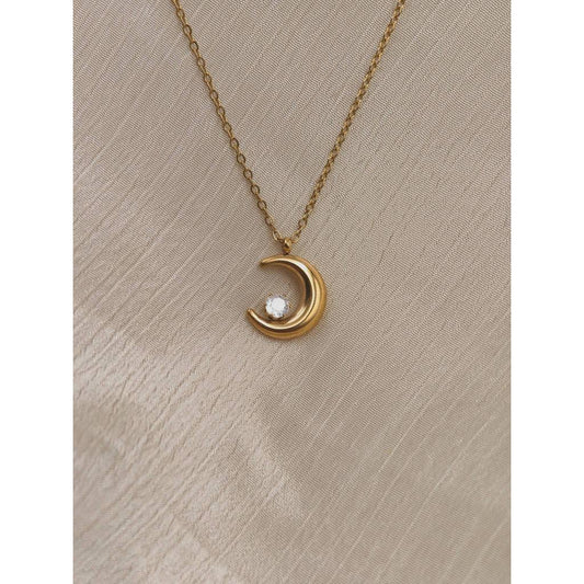 Crescent Moon Pendant Necklace